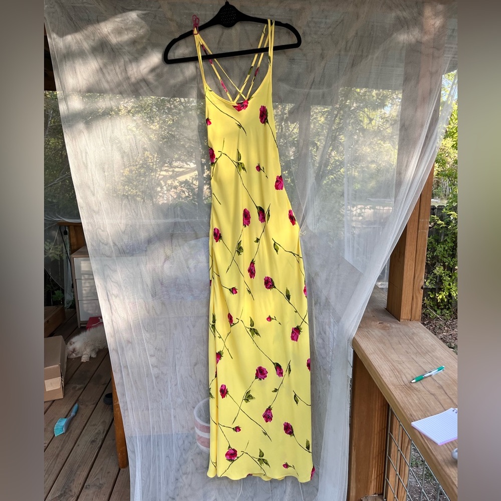 Vintage Betsey Johnson Rose Print Dress/90’s Betsey Johnson